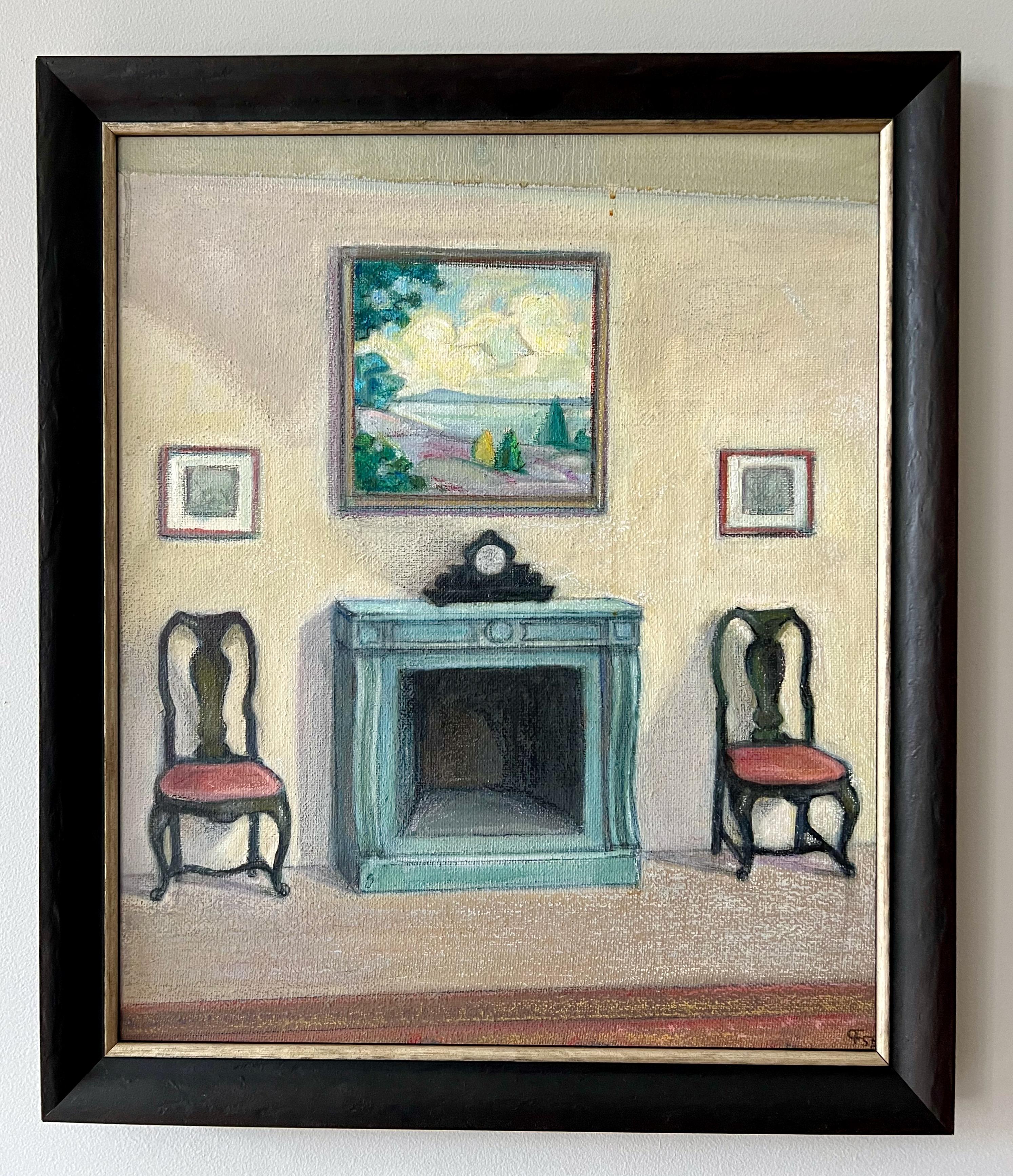 Wohnzimmer Interieur der Künstler-Villa, Lidingö im Angebot 5