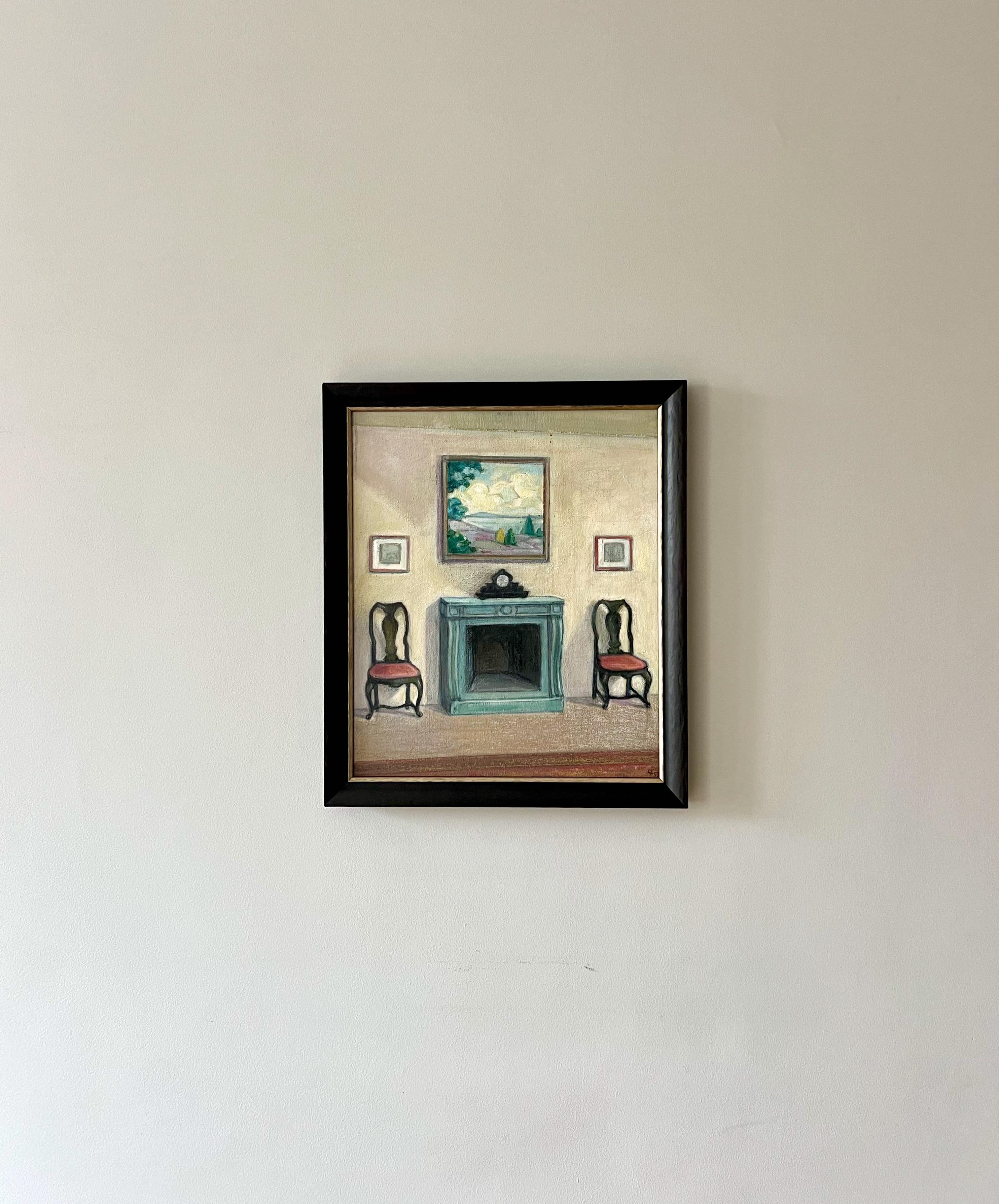 Wohnzimmer Interieur der Künstler-Villa, Lidingö im Angebot 6