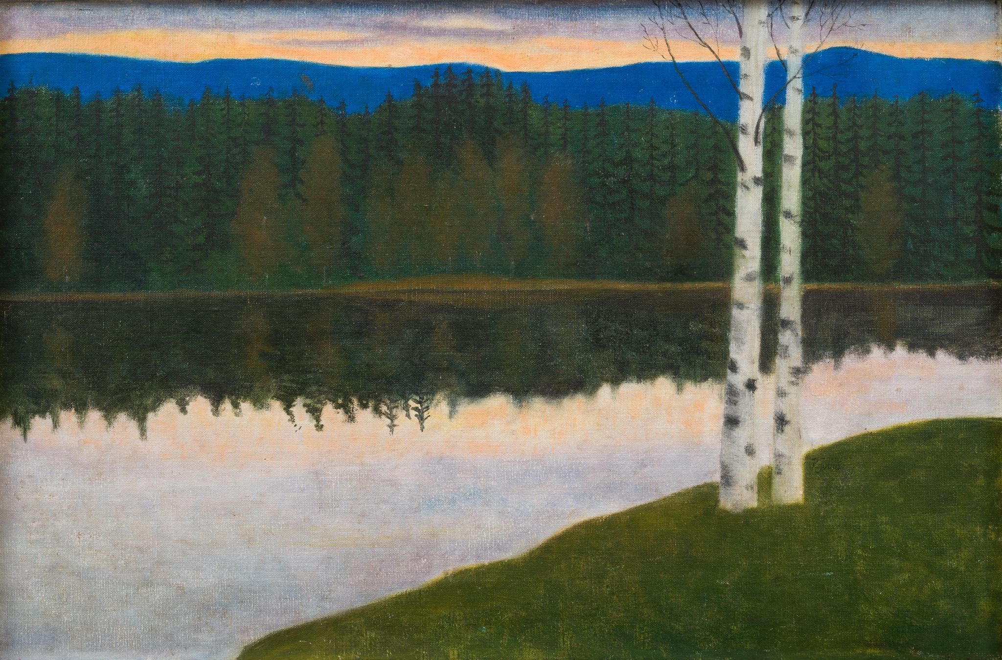 Betulle sul lago dell'artista svedese Per Julius 2
