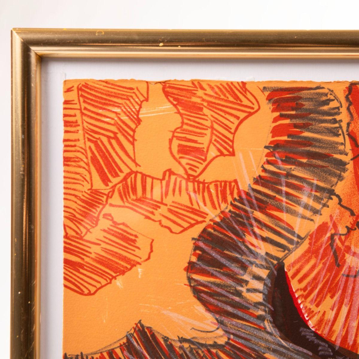 Modern Per Kirkeby - Vibrant Abstract Lithograph, Signed and Numbered, 2000 For Sale