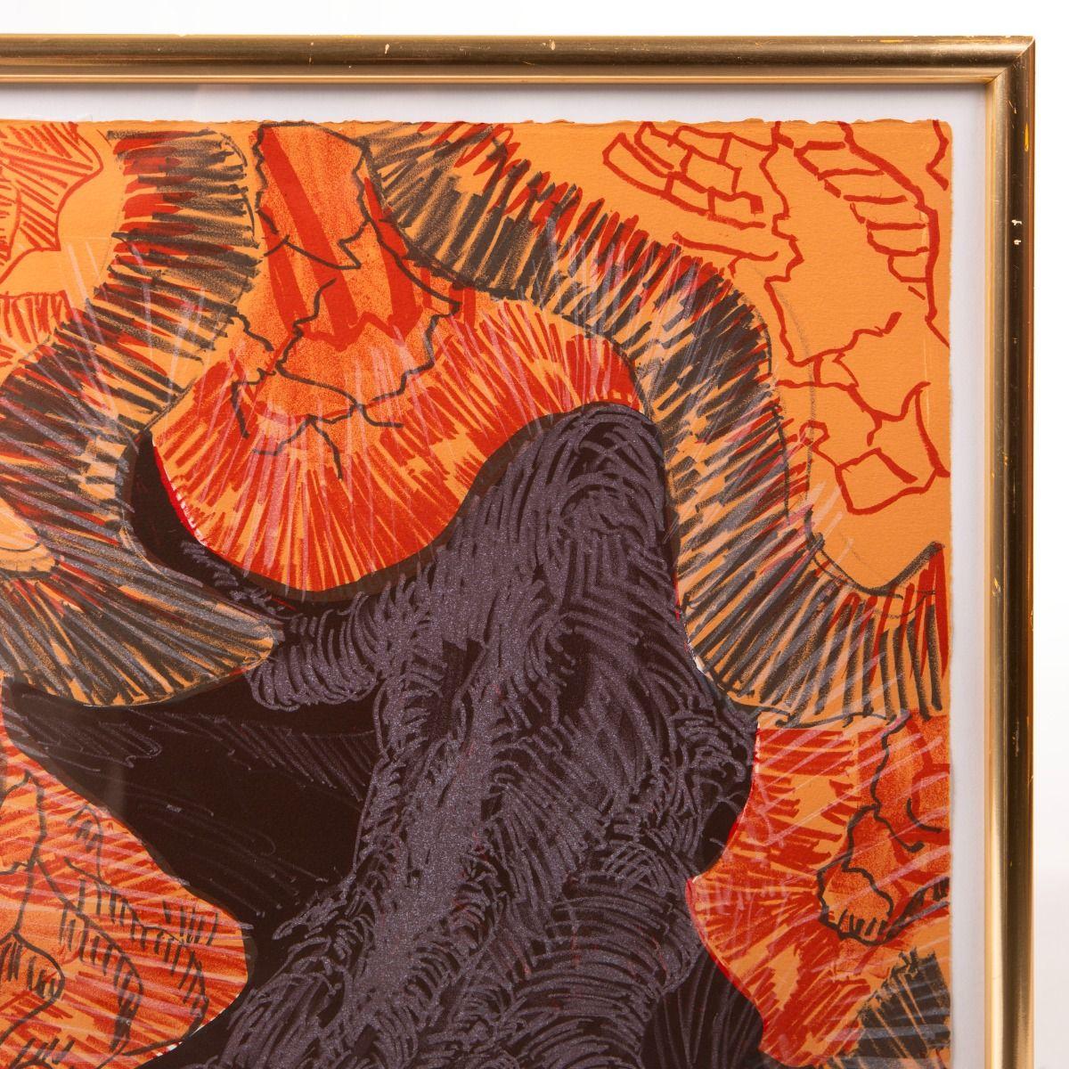 Danish Per Kirkeby - Vibrant Abstract Lithograph, Signed and Numbered, 2000 For Sale