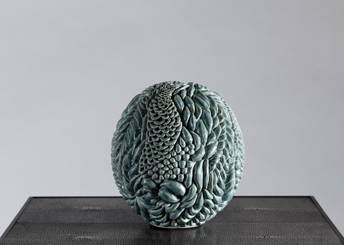 Swedish Per Liljegren, Green Ceramic Object, Sweden, 2019