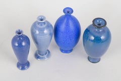 Per Liljegren. Set of four miniature stoneware vases. 1980s/90s