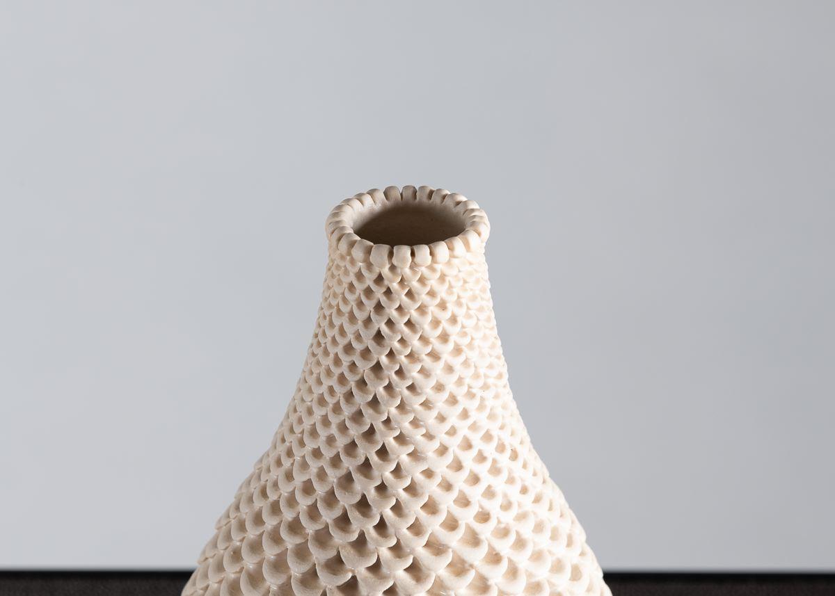 Per Liljegren, White Ceramic Vase, Sweden, 2019 In Good Condition In New York, NY