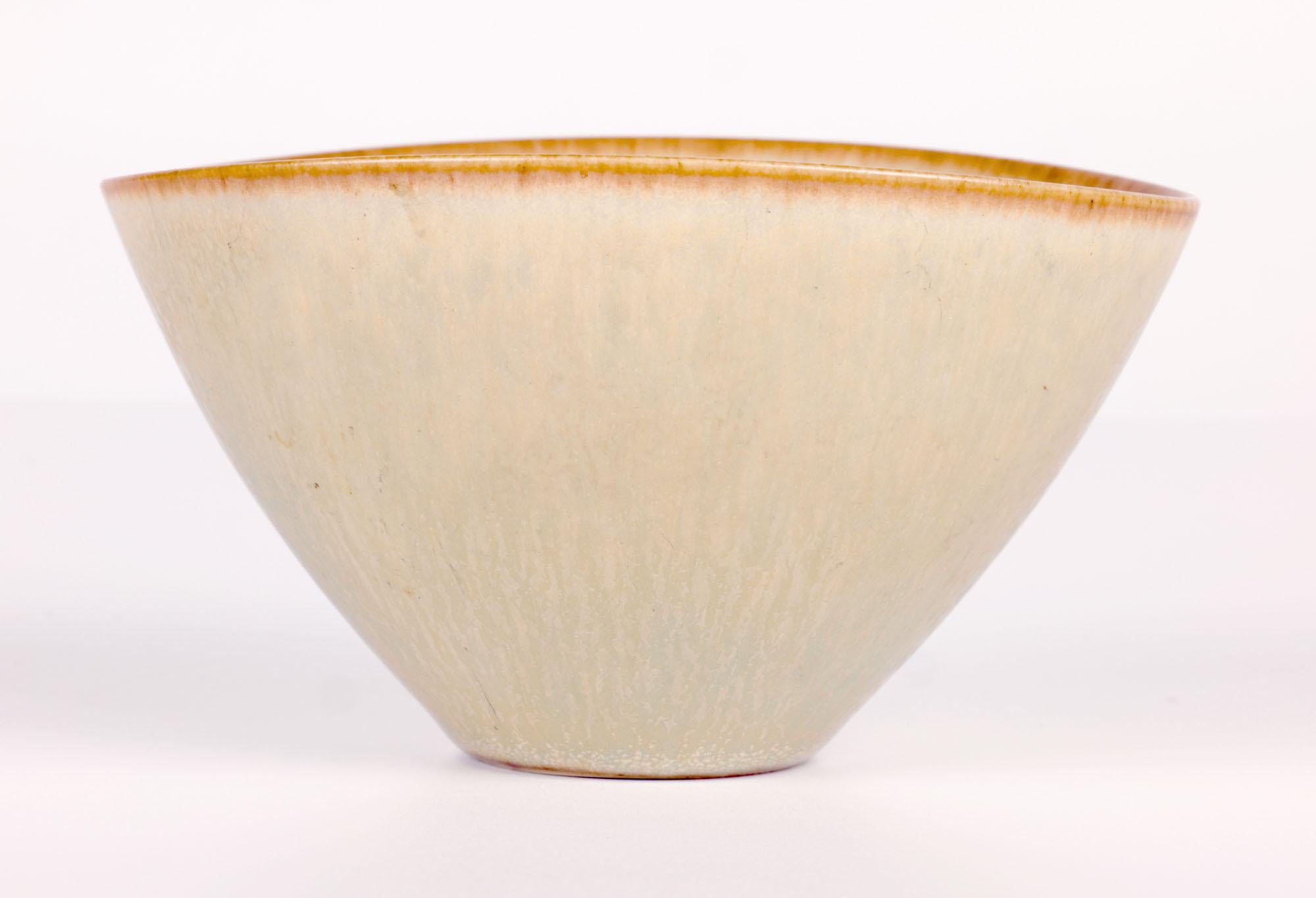 Per Linneman-Schmidt Palshus Haresfur Glazed Studio Pottery Bowl For Sale 3