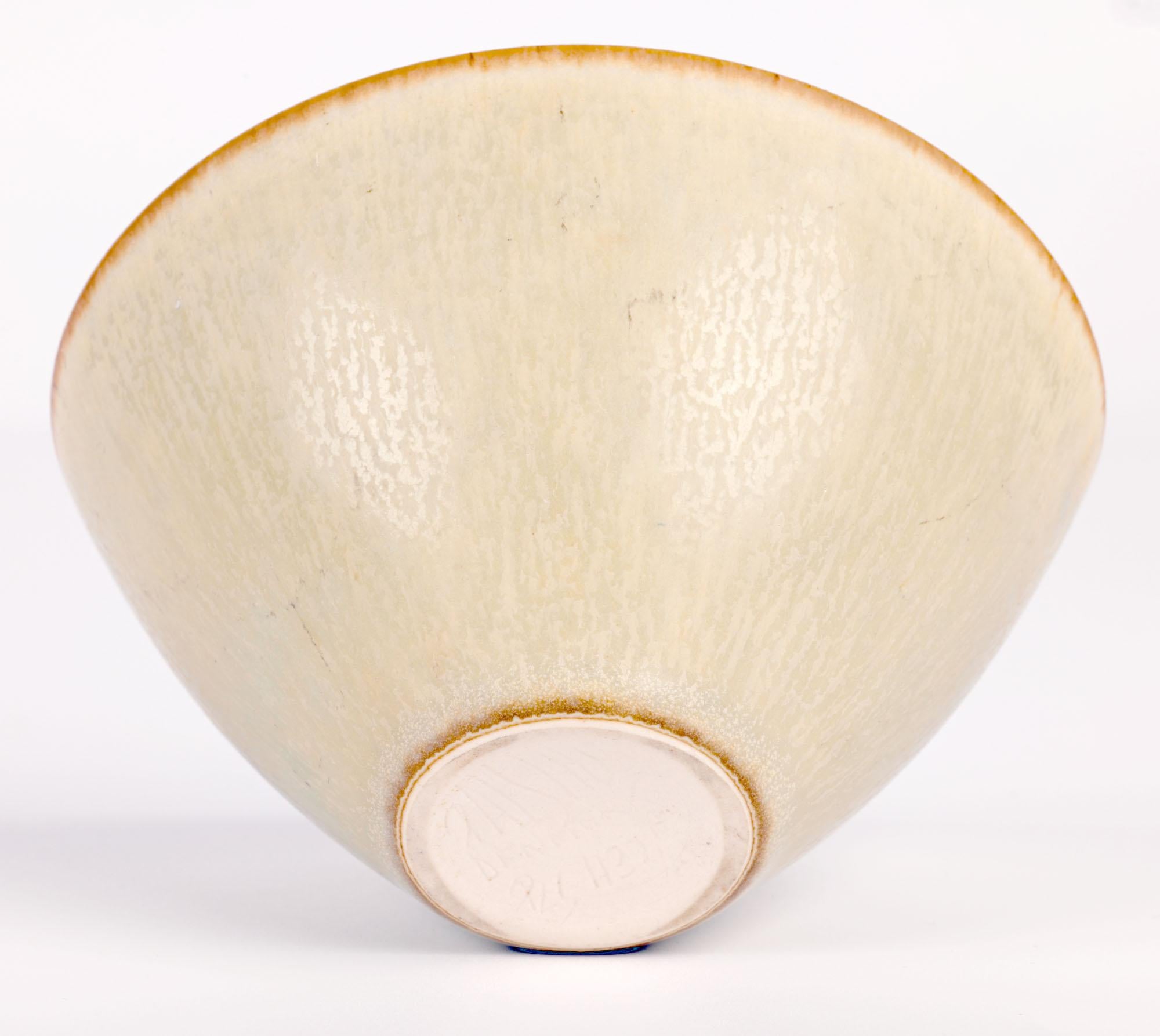 Per Linneman-Schmidt Palshus Haresfur Glazed Studio Pottery Bowl For Sale 6