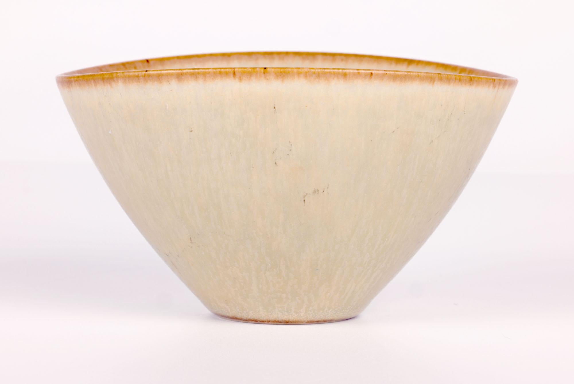 Per Linneman-Schmidt Palshus Haresfur Glazed Studio Pottery Bowl For Sale 7