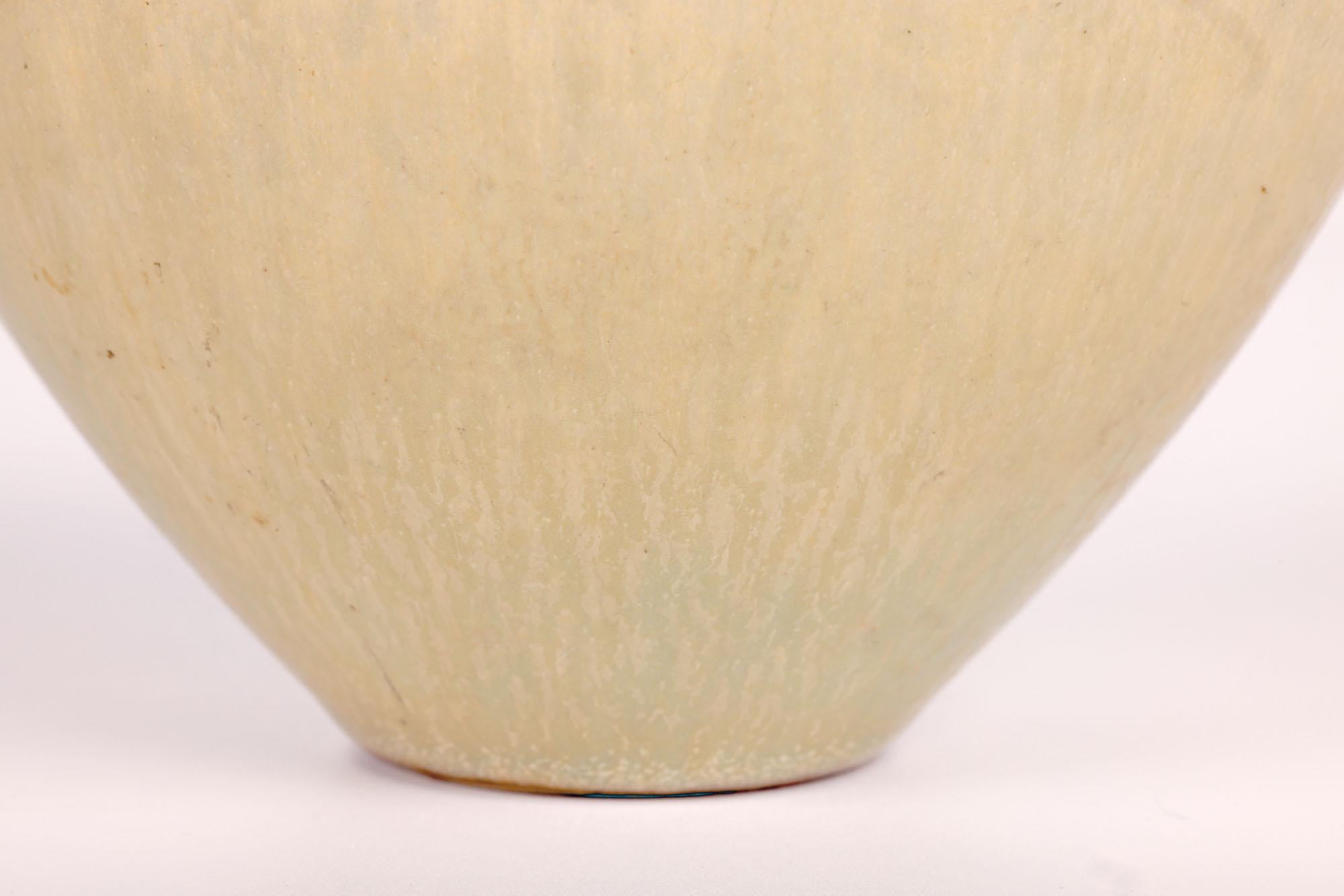 Mid-Century Modern Per Linneman-Schmidt Palshus Haresfur Glazed Studio Pottery Bowl For Sale