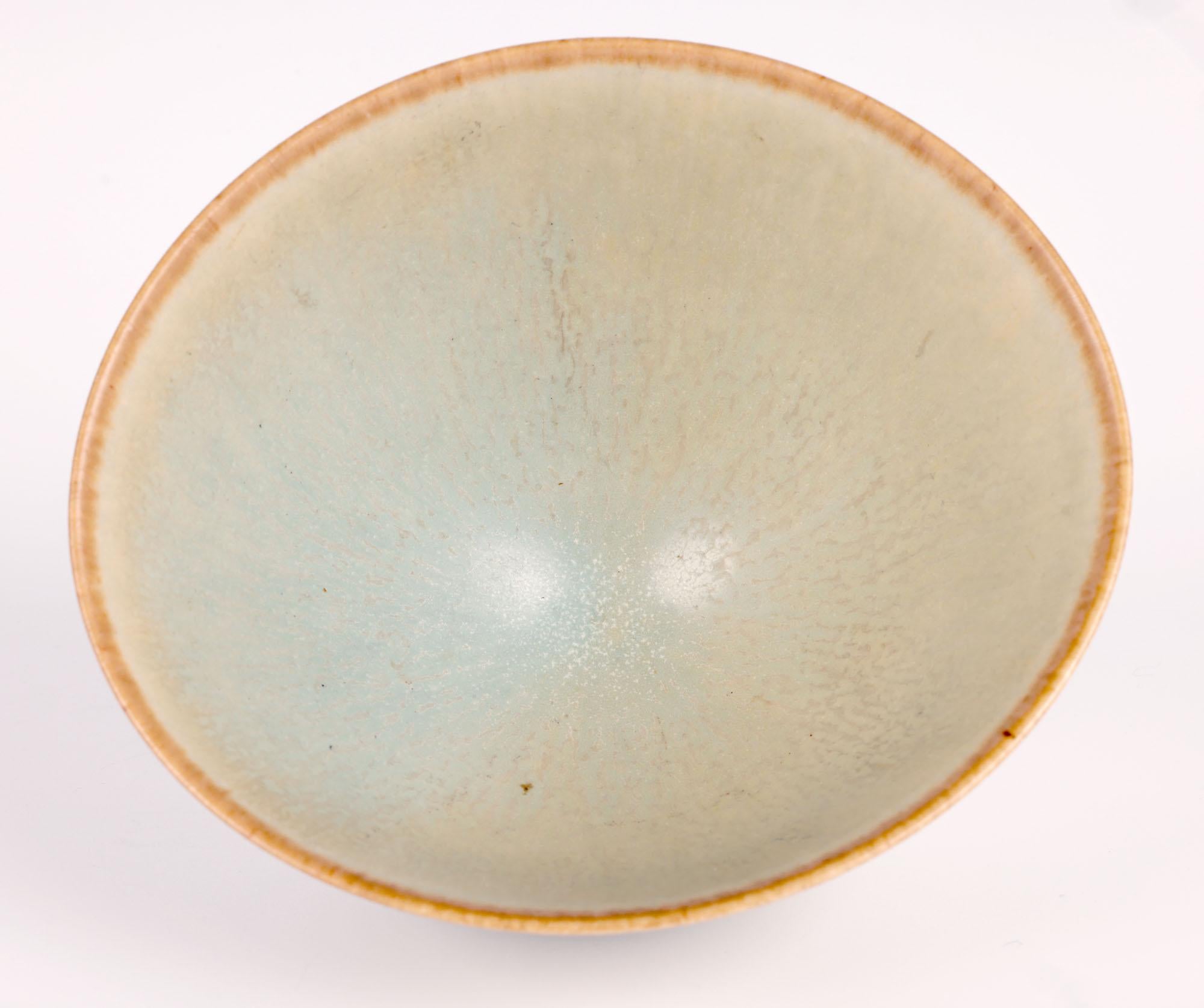 Ceramic Per Linneman-Schmidt Palshus Haresfur Glazed Studio Pottery Bowl For Sale