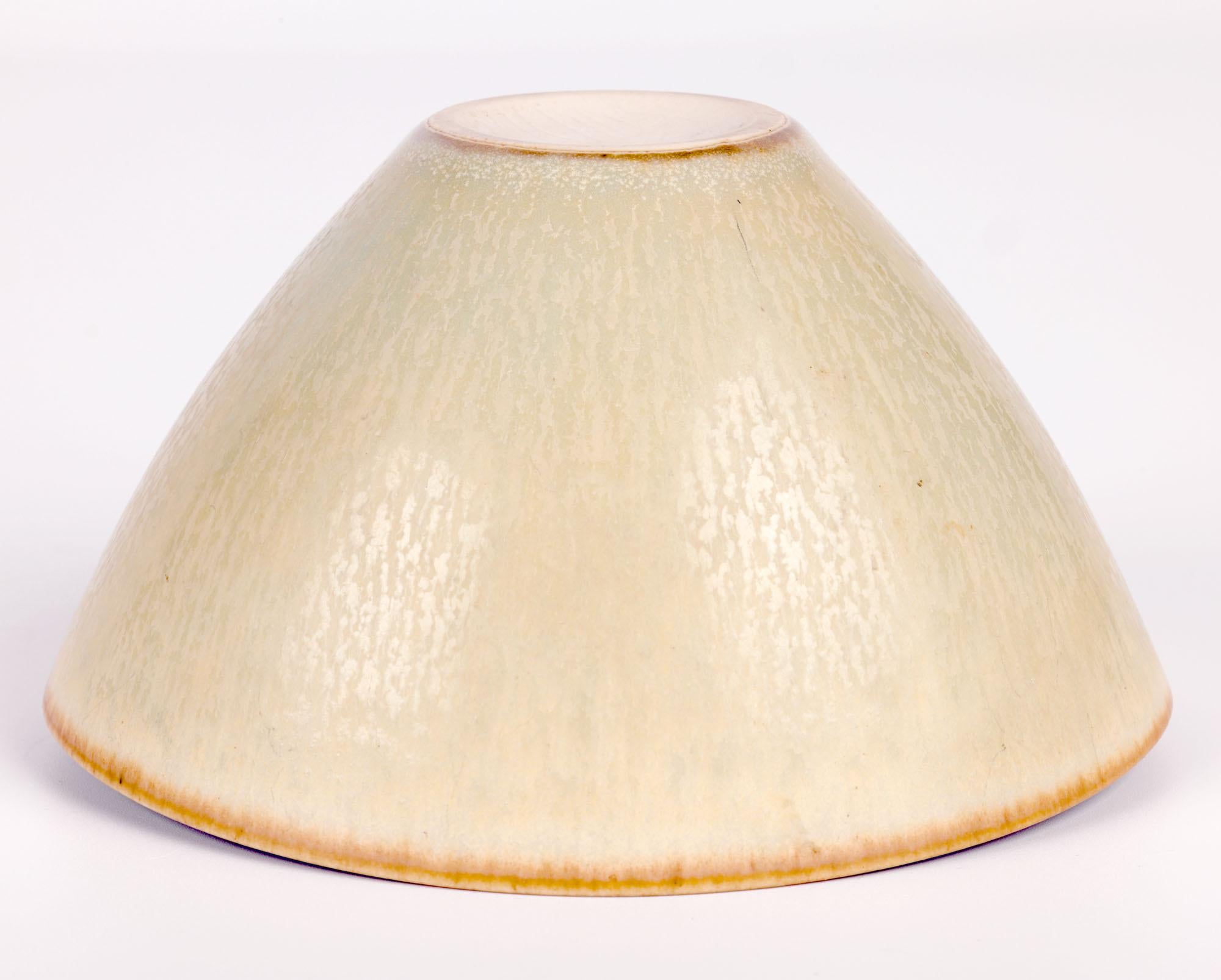 Per Linneman-Schmidt Palshus Haresfur Glazed Studio Pottery Bowl For Sale 2