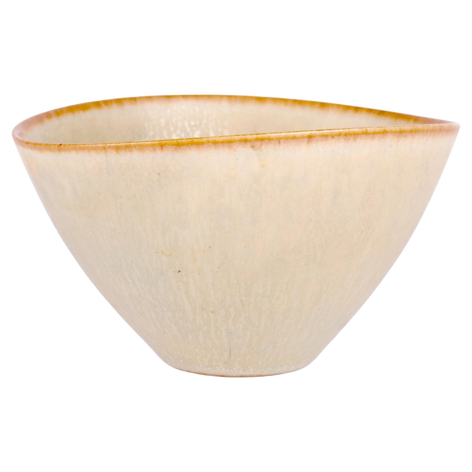 Per Linneman-Schmidt Palshus Haresfur Glazed Studio Pottery Bowl For Sale