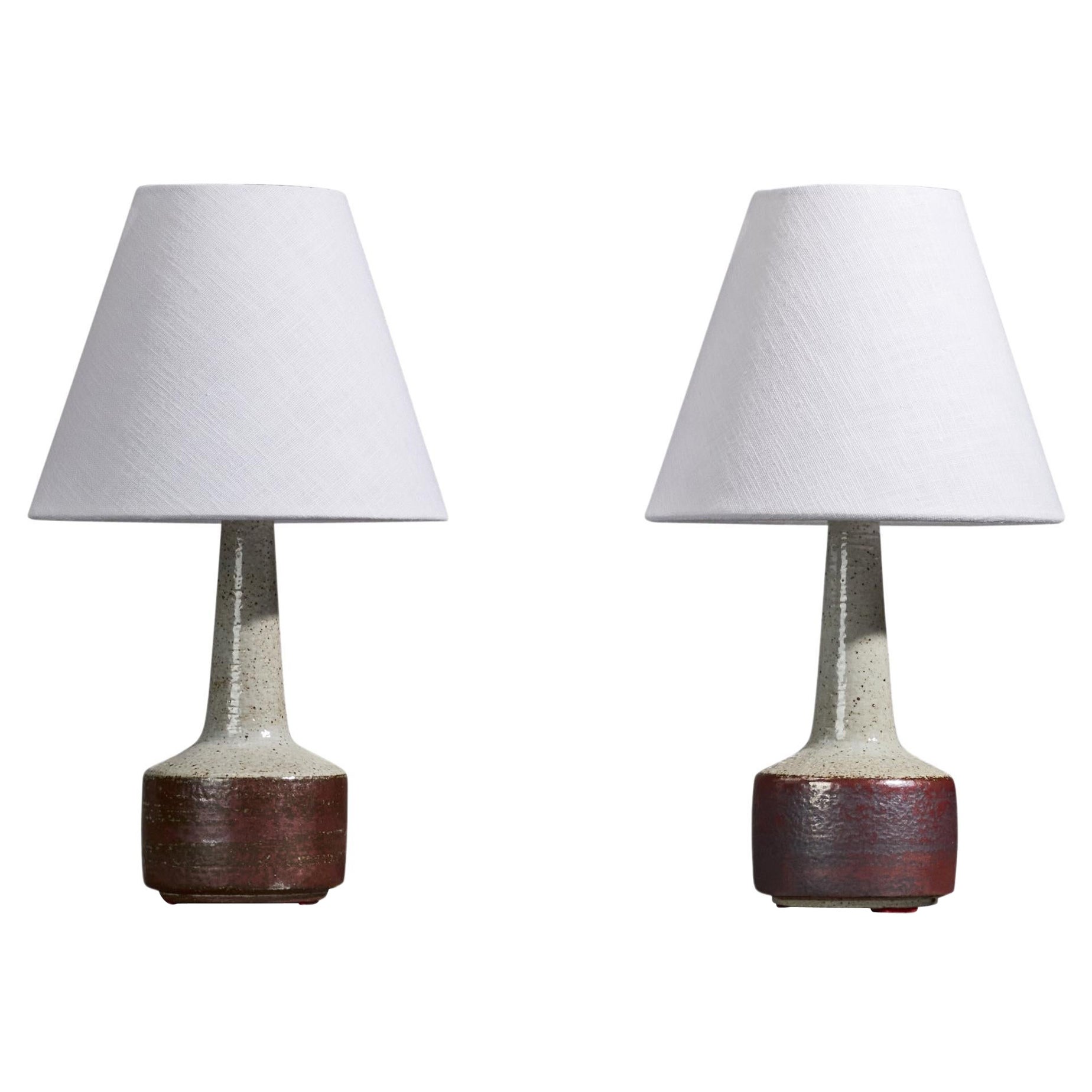 Per Linneman-Schmidt, lampes de table, grès, Palshus, Danemark, années 1960 en vente
