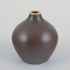 Per Linnemann-Schmidt for Palshus. Ceramic vase in brown hare fur glaze