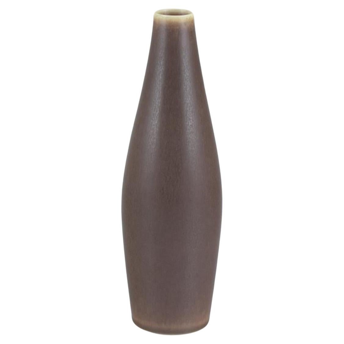 Per Linnemann-Schmidt for Palshus. Large ceramic vase in brown hare fur glaze.