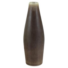 Per Linnemann-Schmidt for Palshus. Slender ceramic vase with hare fur glaze