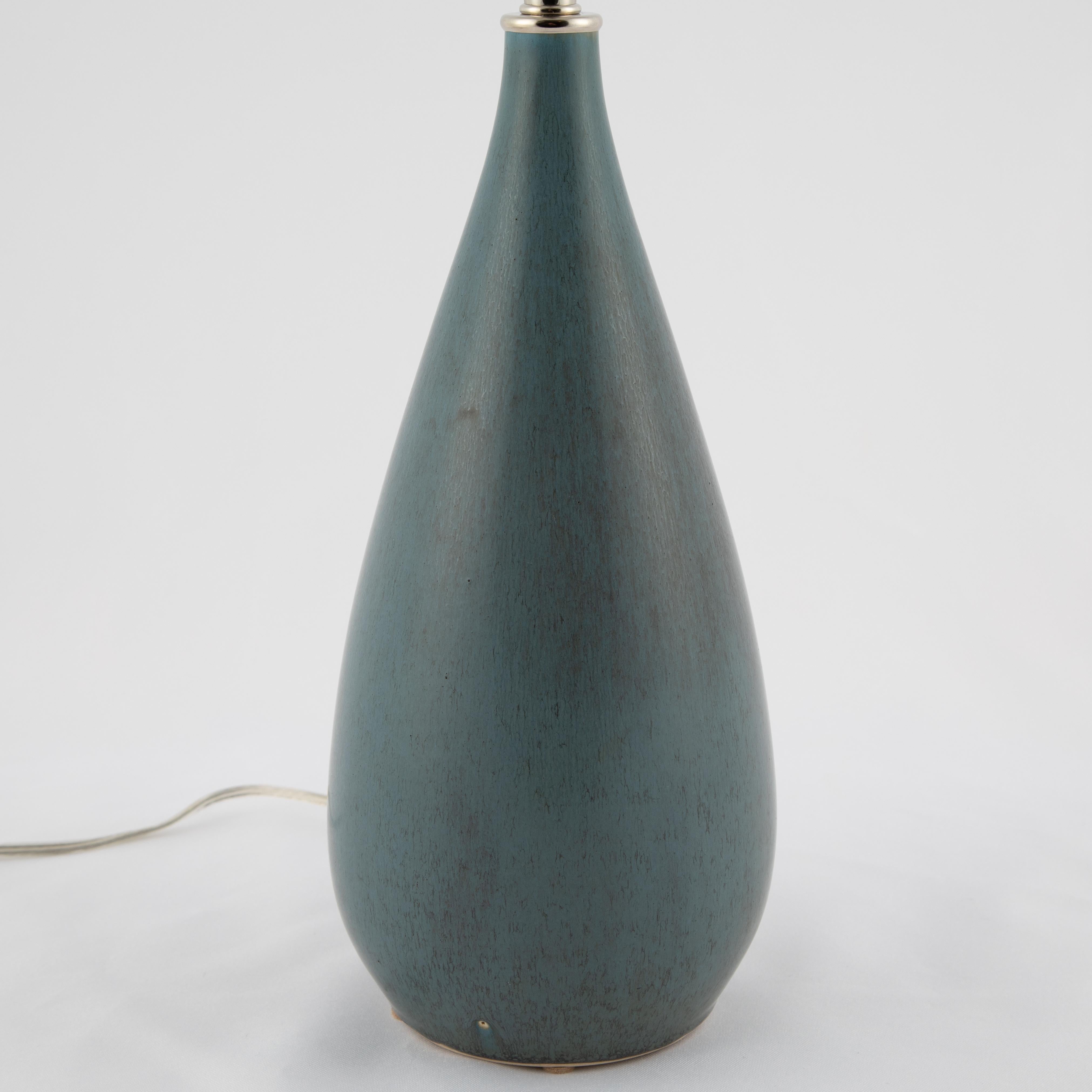 Glazed Per Linnemann-Schmidt for Palshus Stentoj Ceramic Table Lamps, circa 1960s