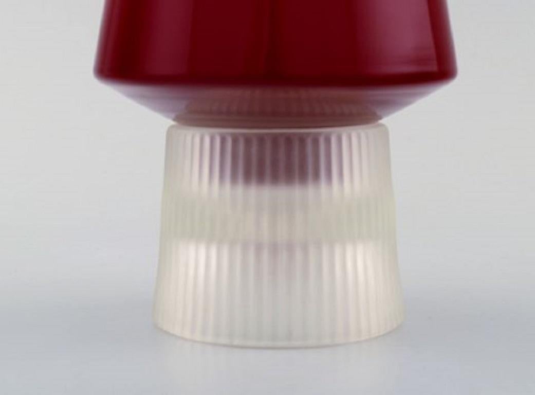 Per Lütken für Holmegaard. Paar seltene „Hygge“-Lampen für Kerzen in Rot (Dänisch) im Angebot