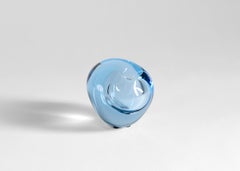 Per Lutken for Holmegaard, Vaso blu asimmetrico, Danimarca, anni '50