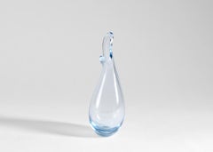 Per Lutken for Holmegaard, Beak, Asymmetrical Blue Vase, Denmark, 1950s