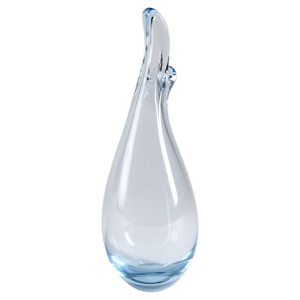 Per Lutken for Holmegaard, Beak, Asymmetrical Blue Vase, Denmark, 1950s