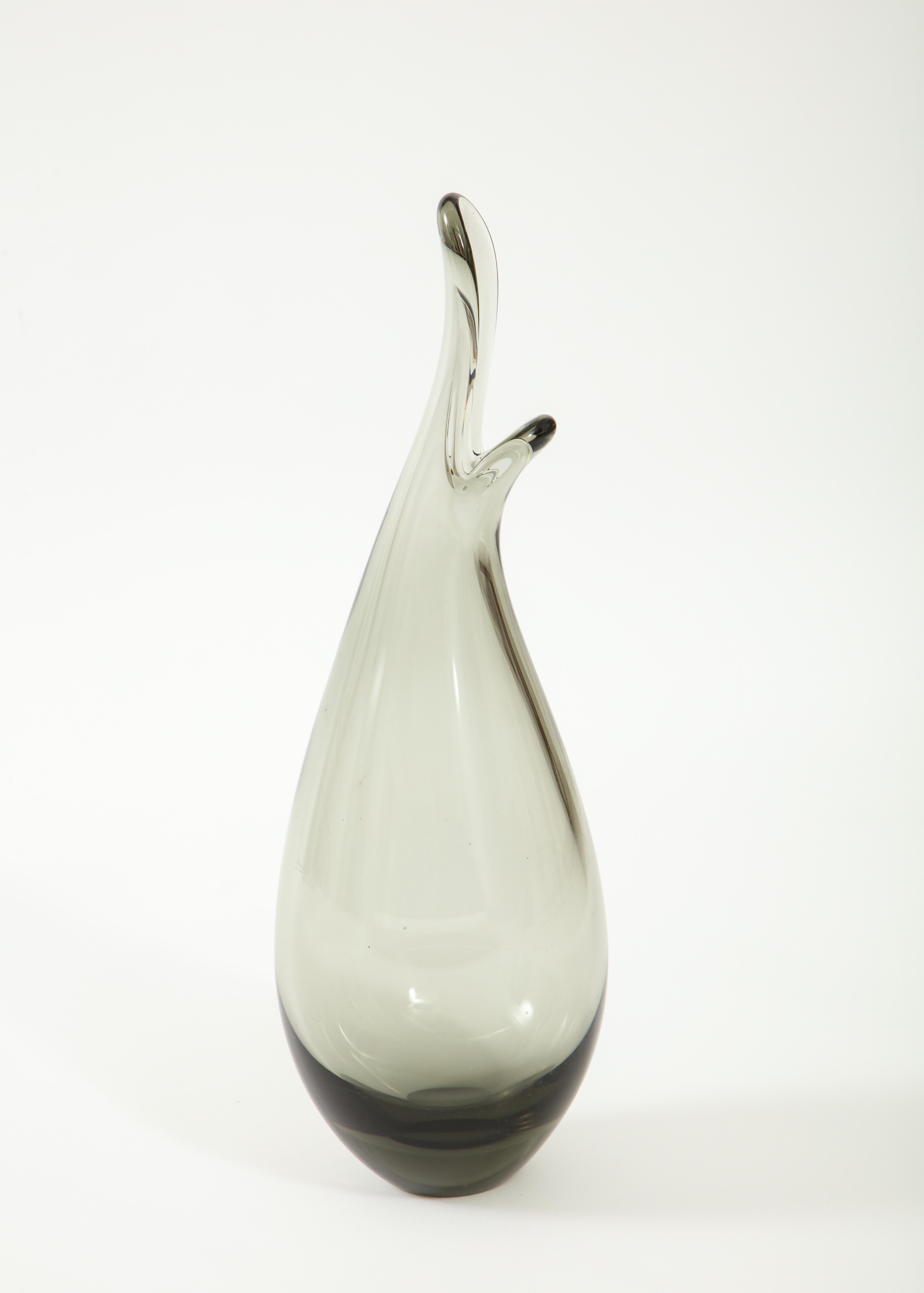 1960 Per Lutken for Holmegaard Beak glass vase.
