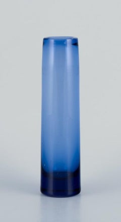 Per Lütken for Holmegaard, Denmark. Two cylindrical art glass vases.