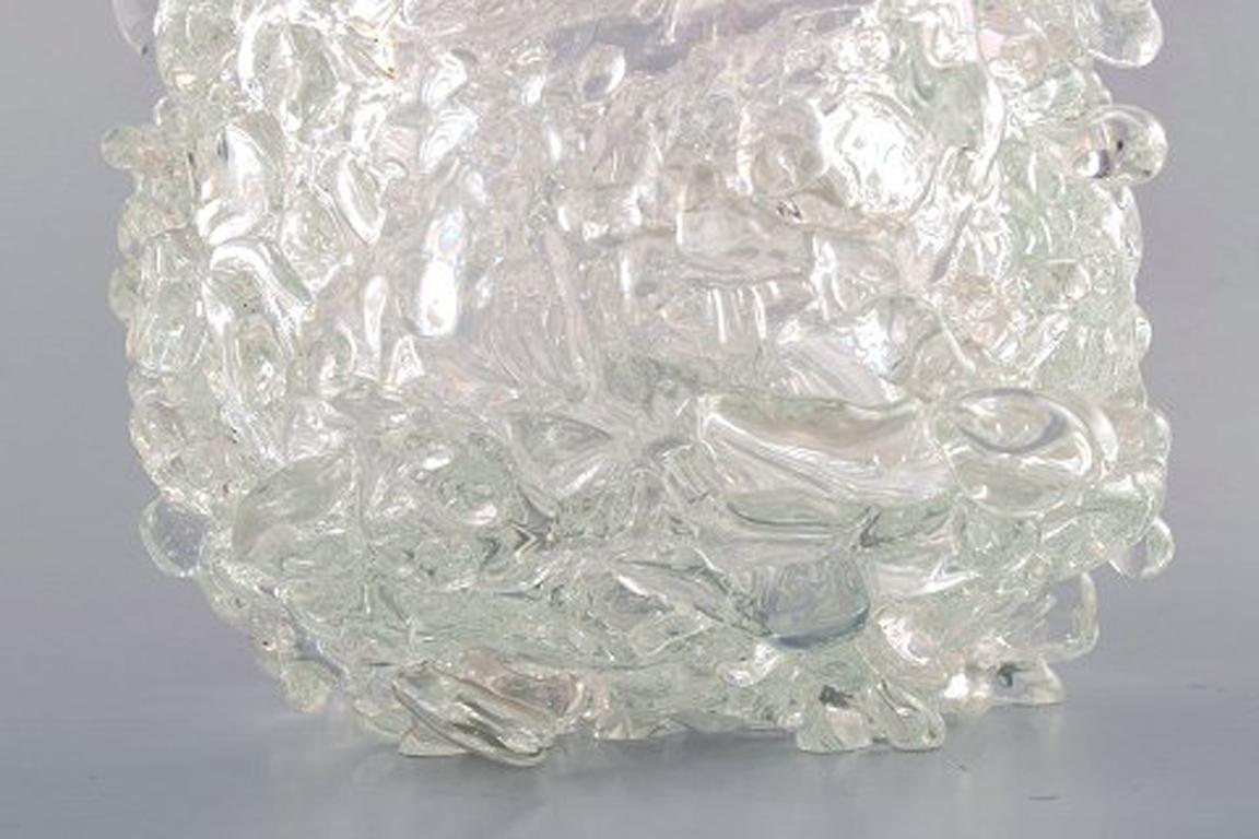 Per Lütken for Holmegaard 'Denmark', Unique Glass Bowl in Clear Art Glass In Good Condition For Sale In København, Copenhagen
