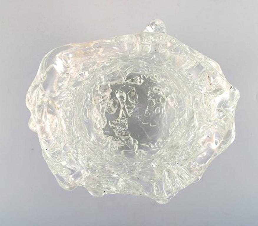 20th Century Per Lütken for Holmegaard 'Denmark', Unique Glass Bowl in Clear Art Glass For Sale