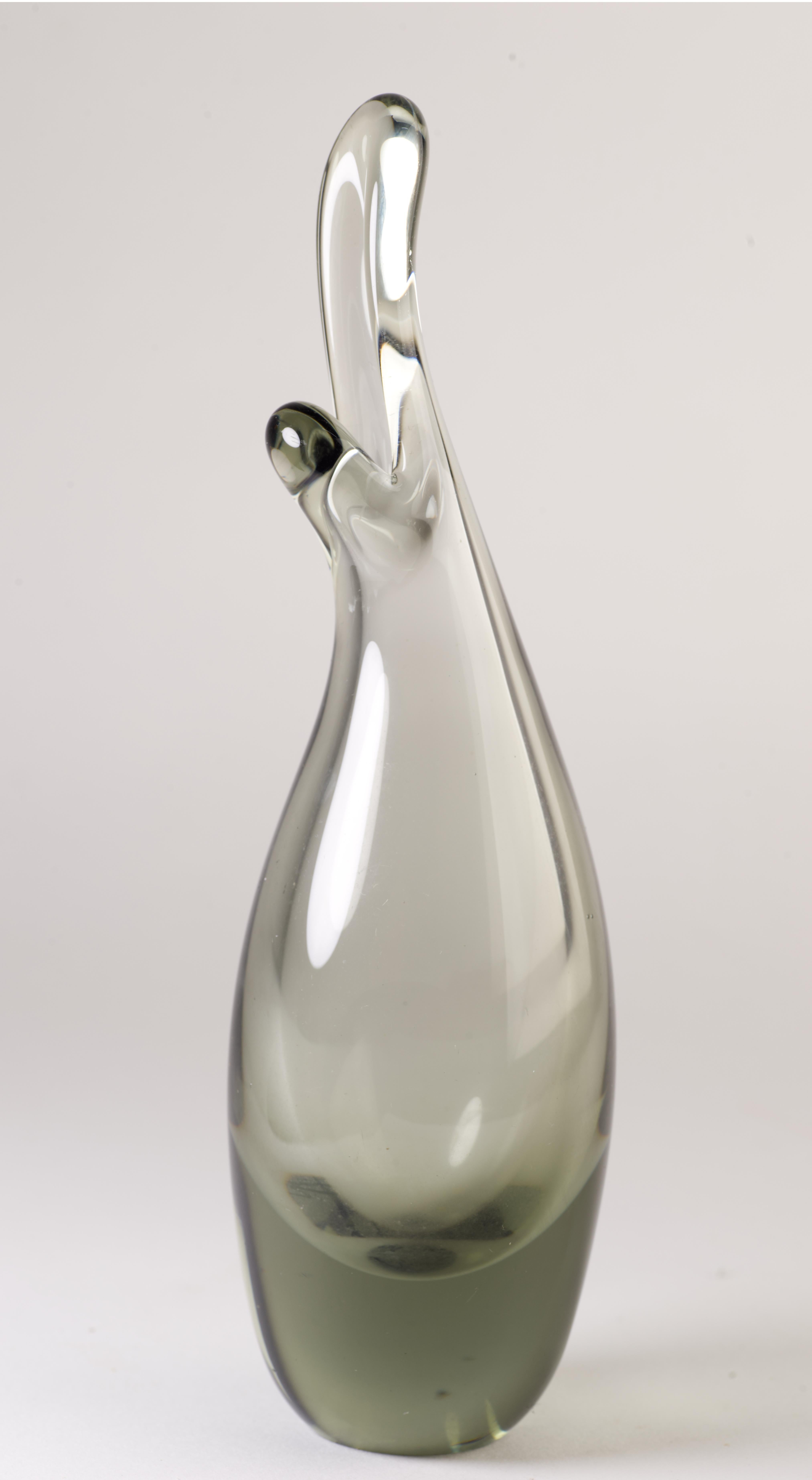 Fatto a mano Per Lütken per Holmegaard, Vaso per anatroccoli, vetro d'arte moderna scandinavo in vendita