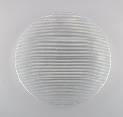 Per Lütken for Holmegaard, Four "Buffet" Plates in Mouth-Blown Art Glass, 1980s