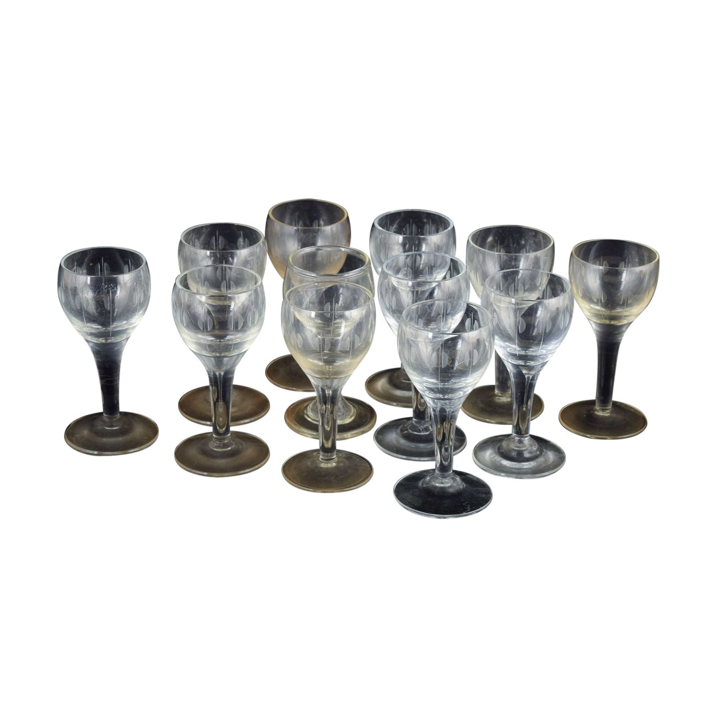 Per Lütken for Holmegaard. Kirsten Piil. 12 schnapps glasses. For Sale
