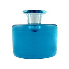 Vintage Per Lütken for Holmegaard, Vase in Turquoise Art Glass