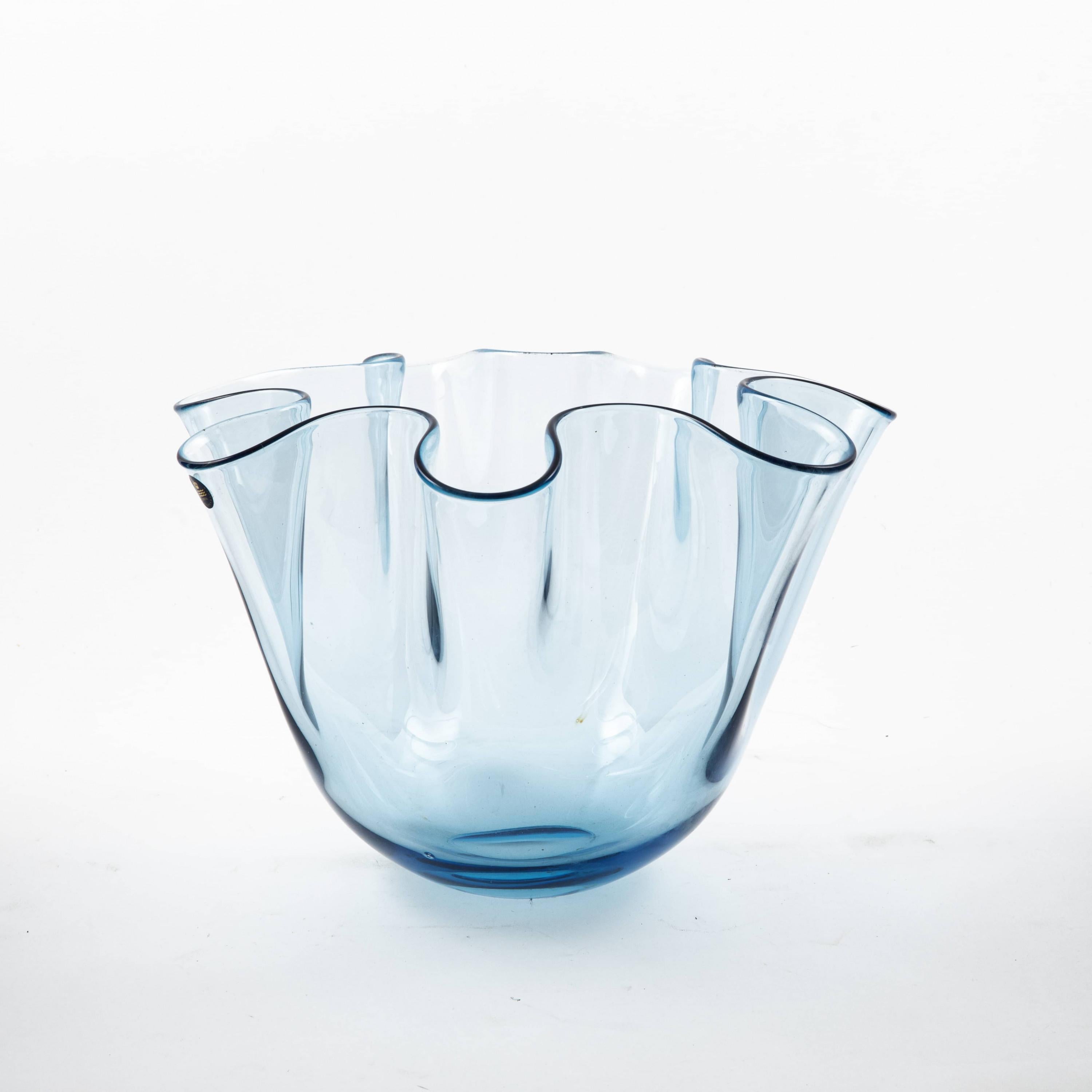 The folding vase of the glassworks Holmegaard for Royal Copenhagen. Designed by Per Lütken in 1955 in several different designs and shapes, but in 1983 a number of different folding vases were produced with the series name 