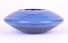 Per Lütken Holmegaard Danish Atomic Spaceship Blue Glass Ashtray