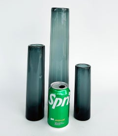 Per Lutken Holmegaard Glass Denmark Smoked Glasss Vases, Set of Three (3)
