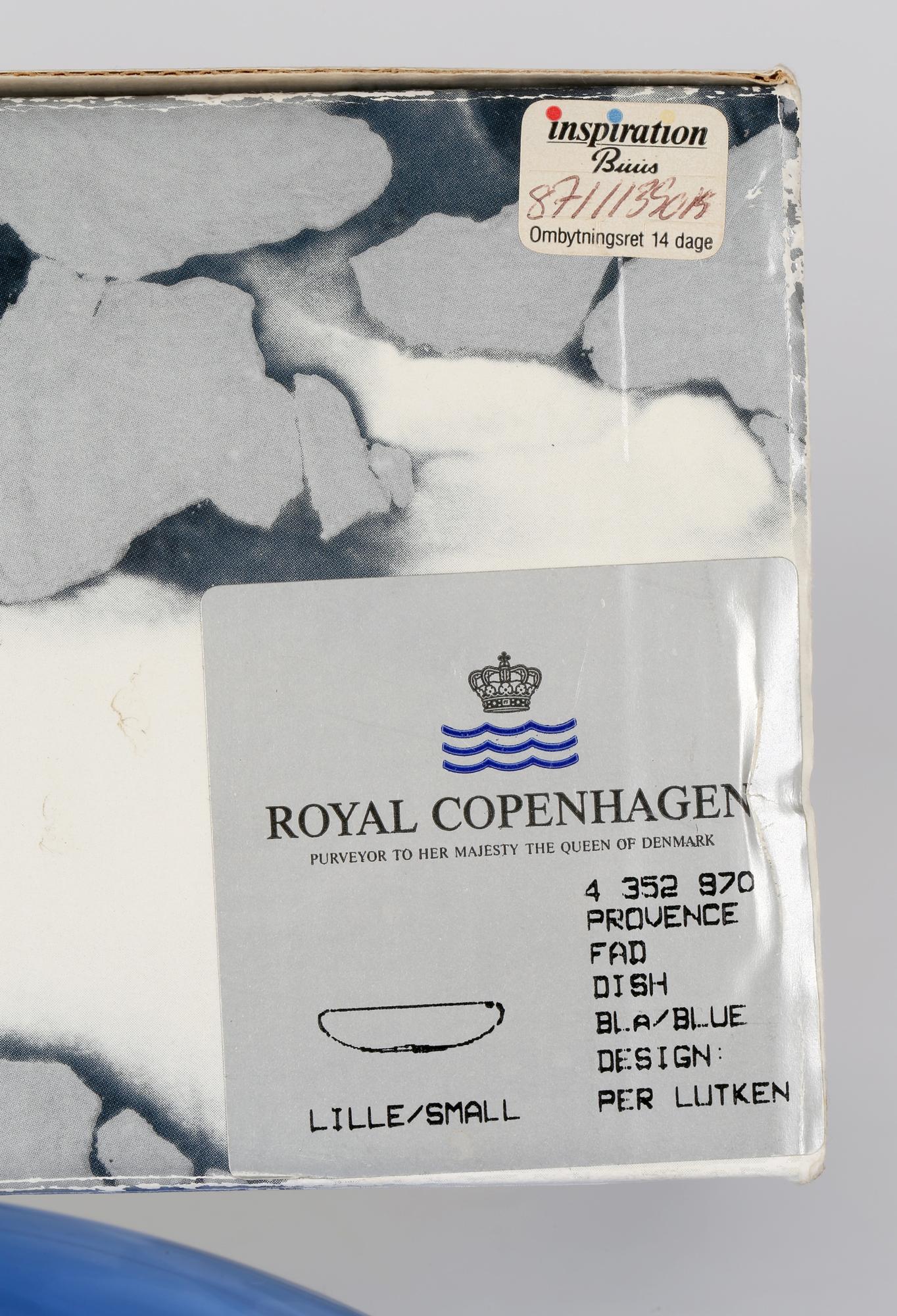 Per Lütken Mid-Century Holmegaard Blue Glass Bowl for Royal Copenhagen 3