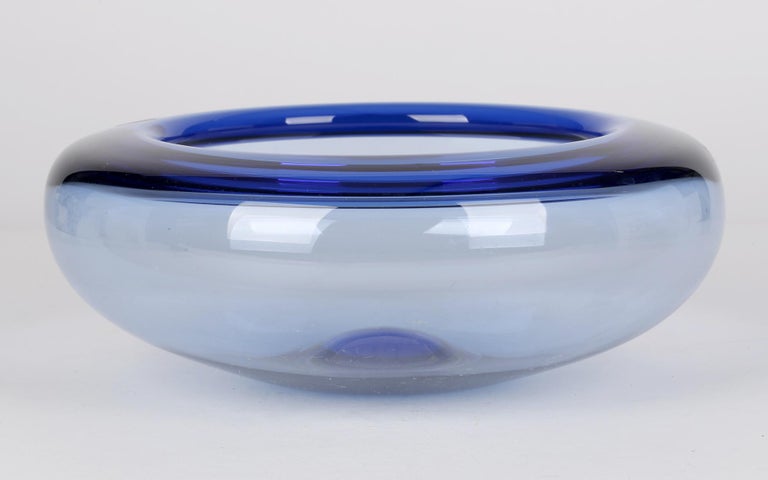 Per Lütken Mid-Century Holmegaard Blue Glass Bowl for Royal Copenhagen For  Sale at 1stDibs | holmegaard bowl
