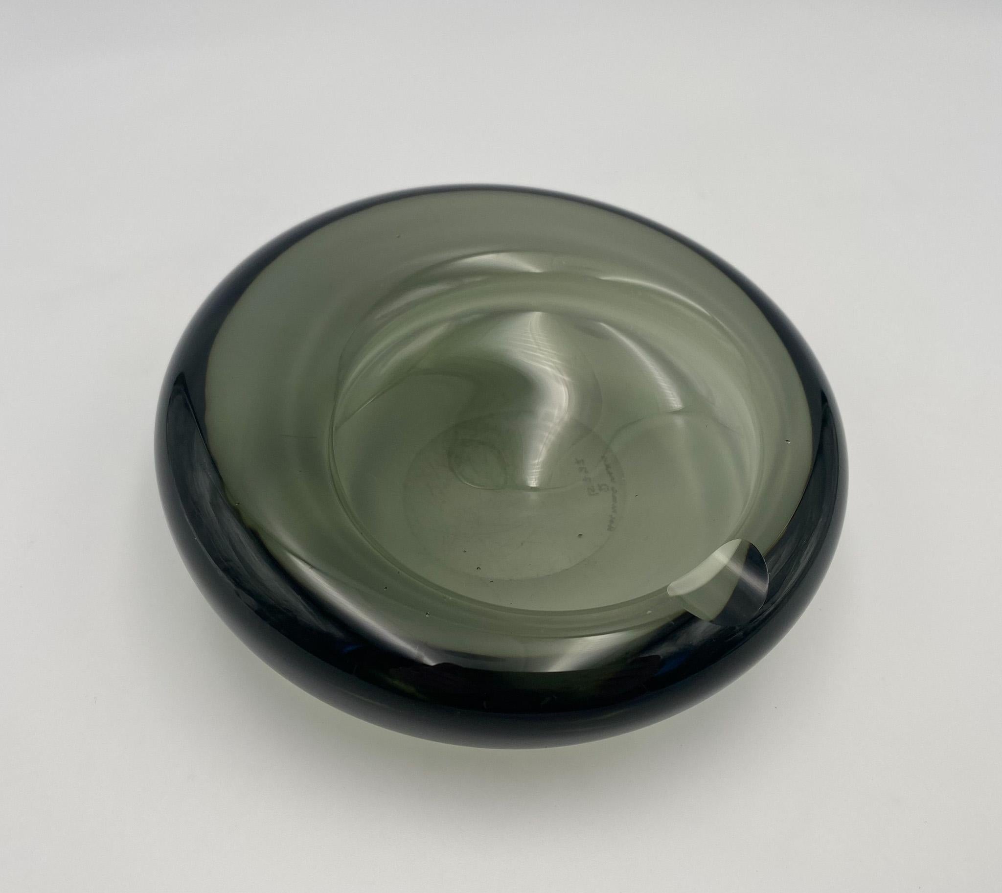 Mid-Century Modern Per Lütken Modernist Glass Ashtray / Bowl for Holmegaard, Denmark, 1960's  For Sale