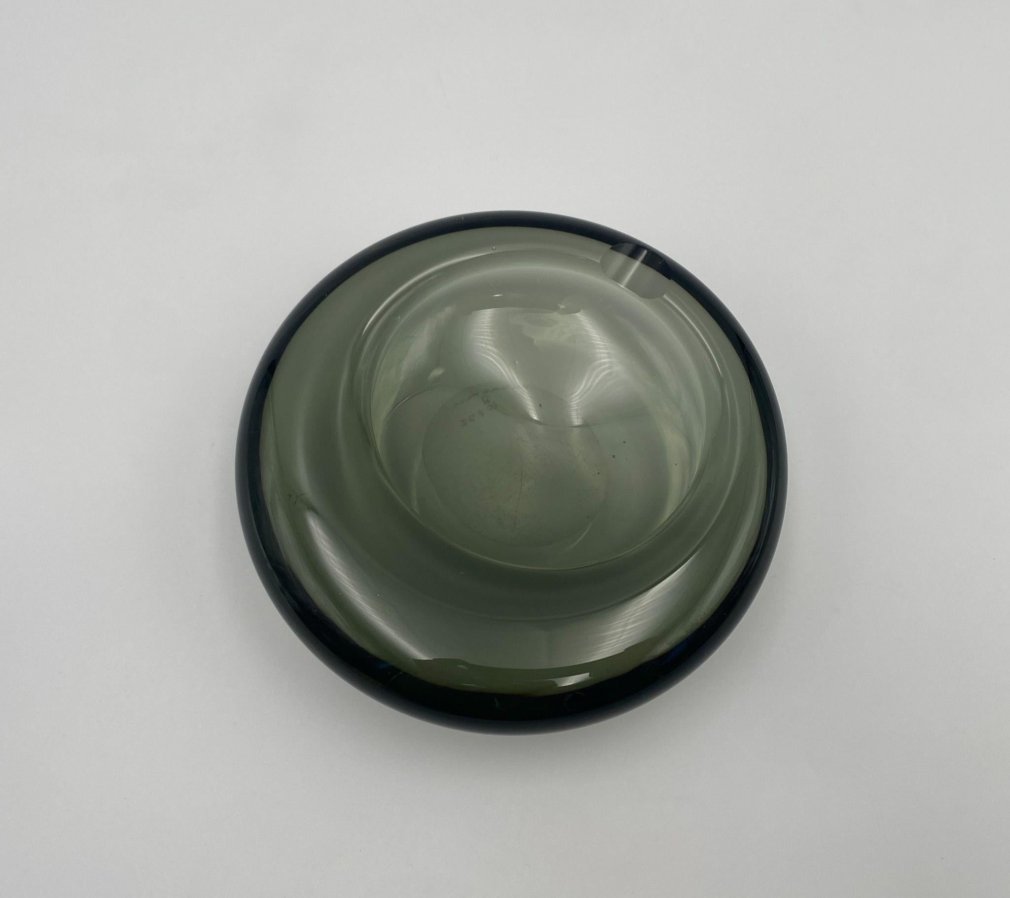 Danish Per Lütken Modernist Glass Ashtray / Bowl for Holmegaard, Denmark, 1960's  For Sale
