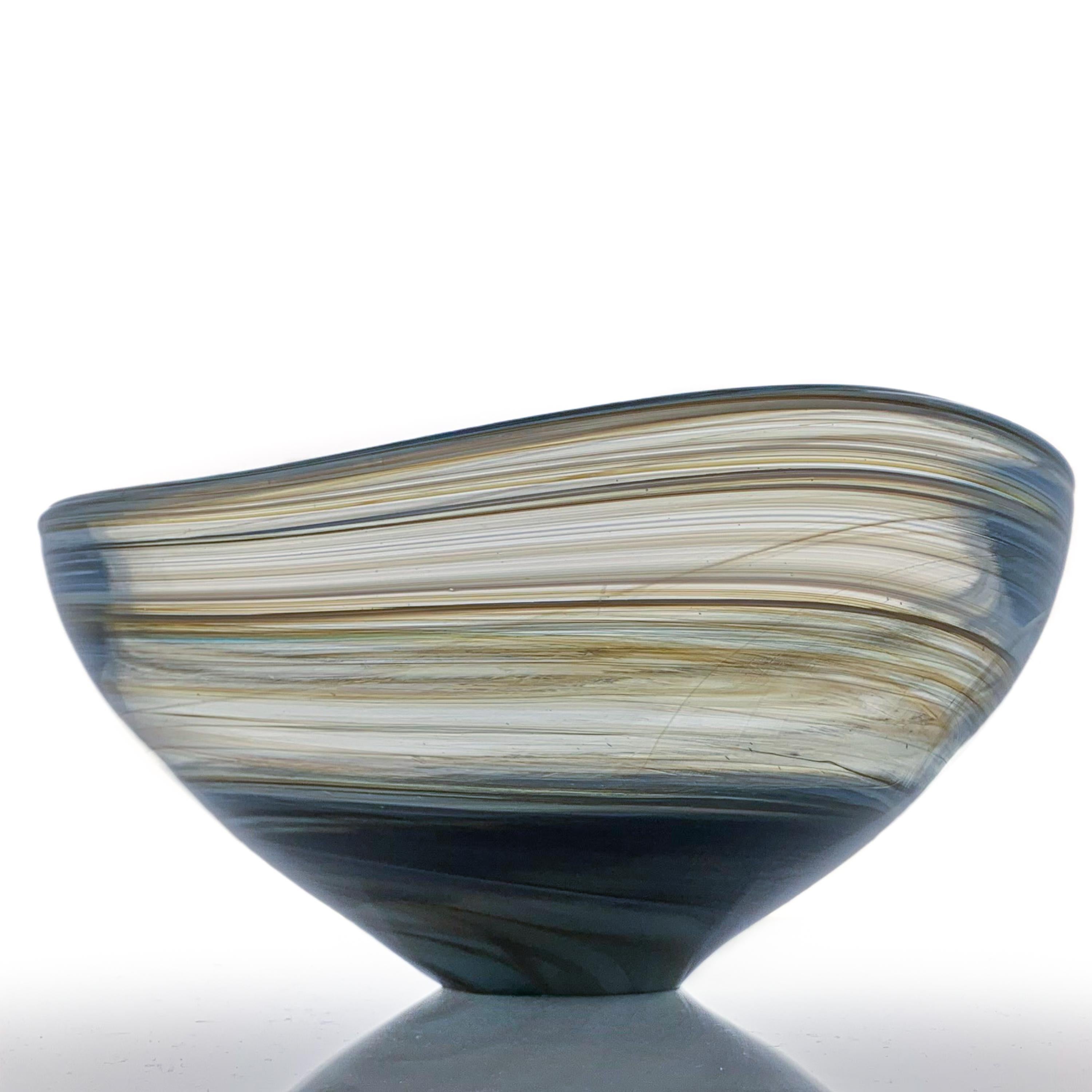 Scandinavian Modern Per Lütken, Unique Freeblown Multicolored Glass Art-Object, Holmegaard, 1974