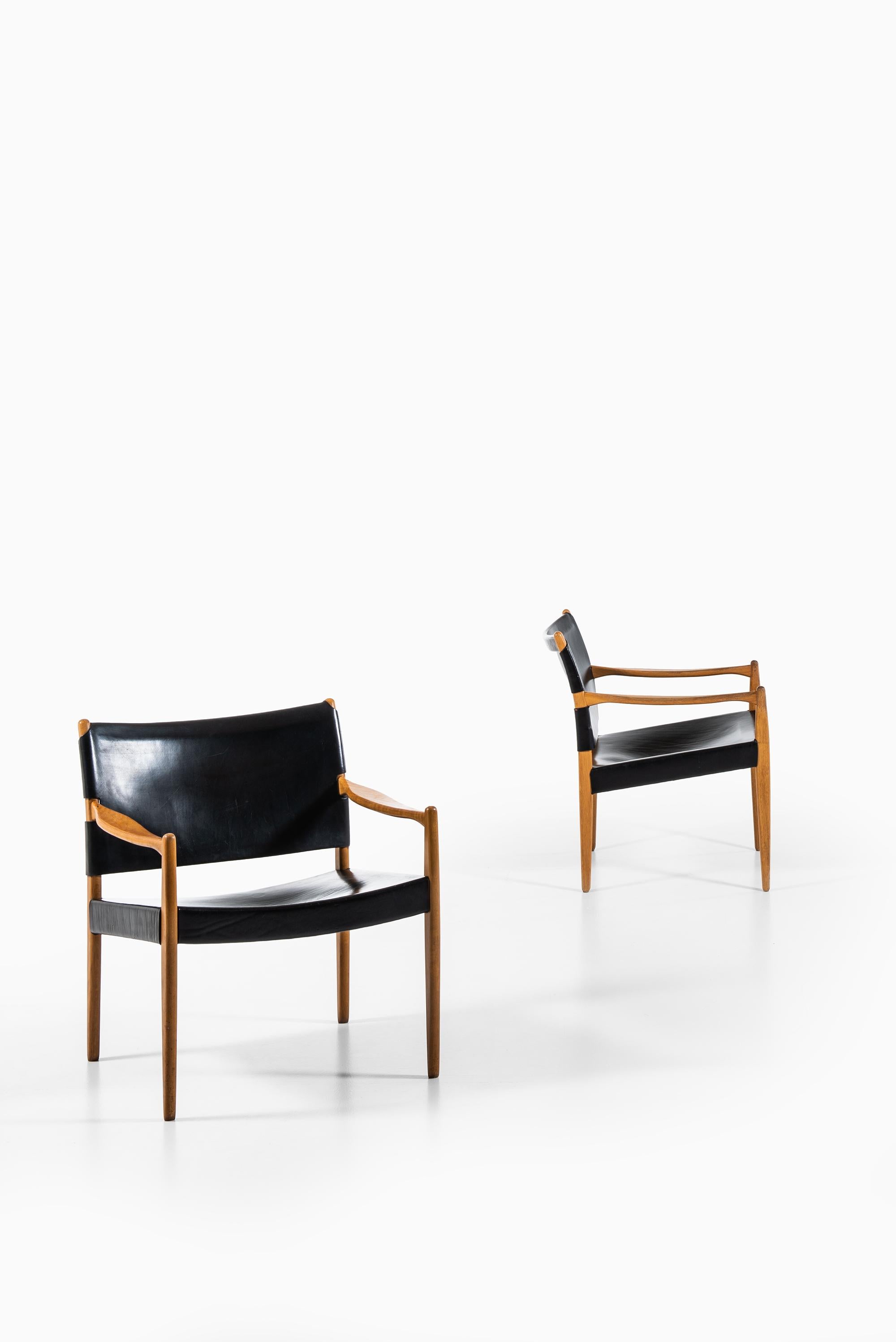 A pair of easy chairs model Premiär designed by Per-Olof Scotte. Produced by Ikea in Sweden.