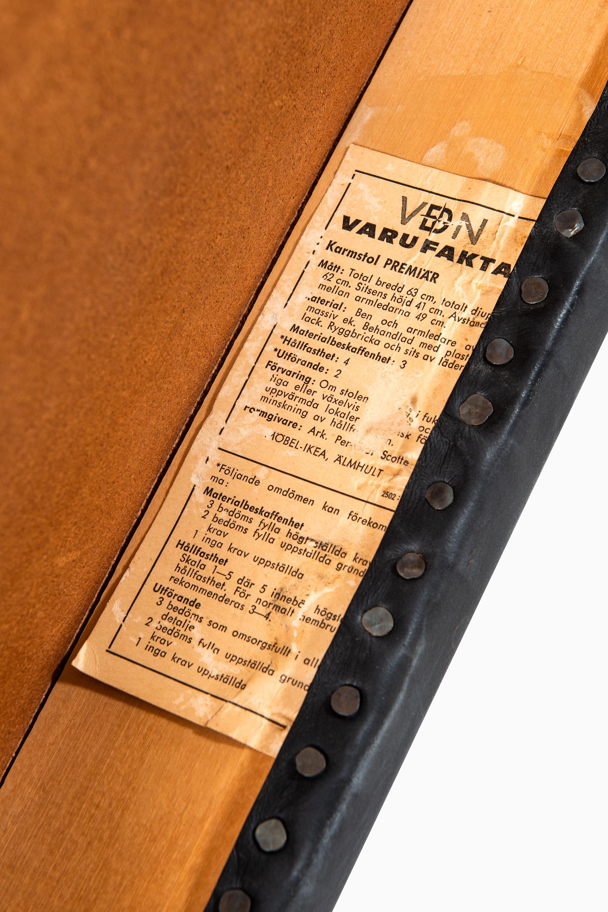 Scandinavian Modern Per-Olof Scotte Easy Chairs Model Premiär by Ikea in Sweden