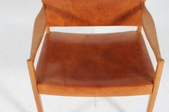 Per-Olof Scotte Premiär Easy Chair of Oak with Core Leather. Sweden 1969
