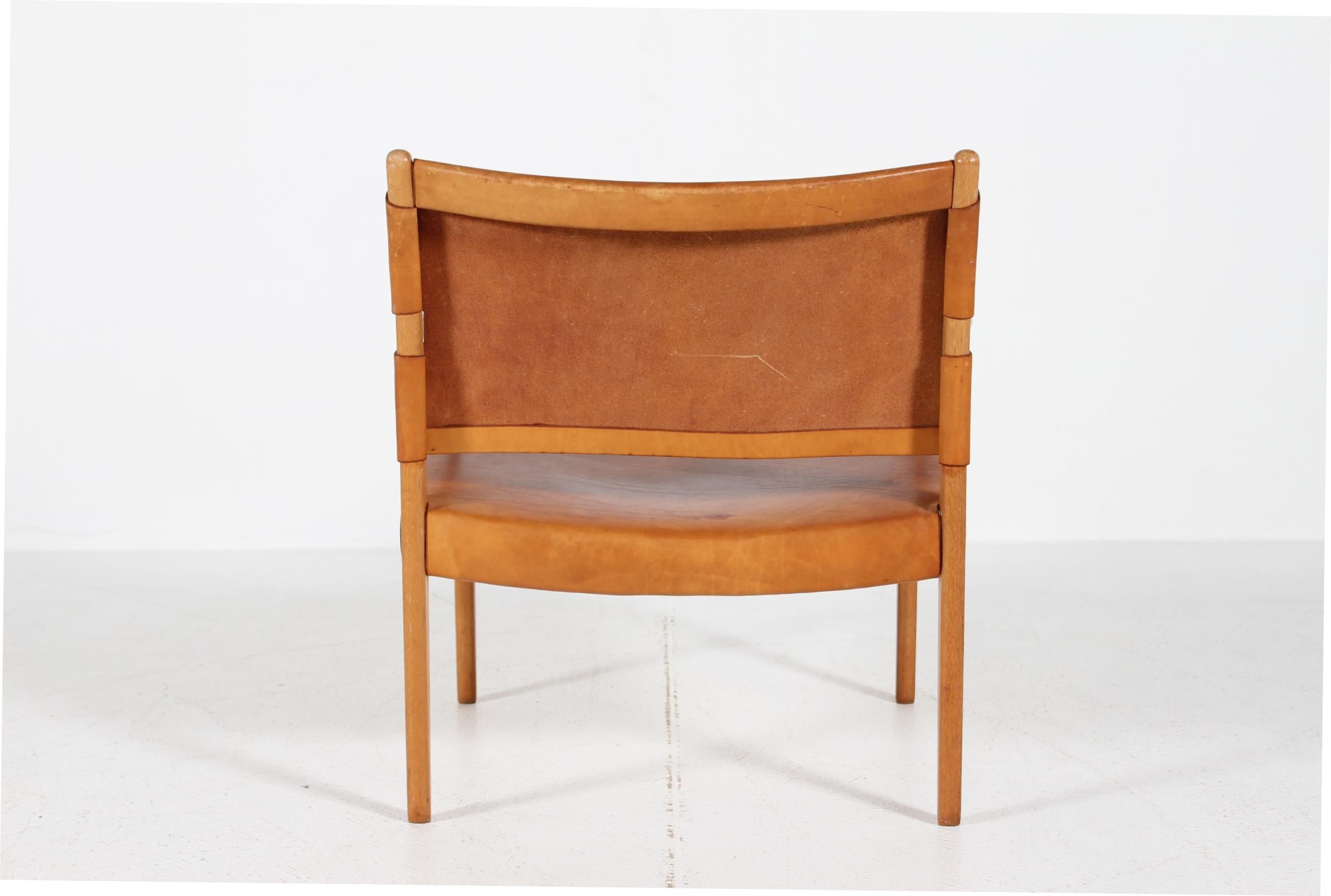 Per-Olof Scotte Premiär Sessel aus Eiche mit Kernleder. Schweden 1969 (20. Jahrhundert) im Angebot