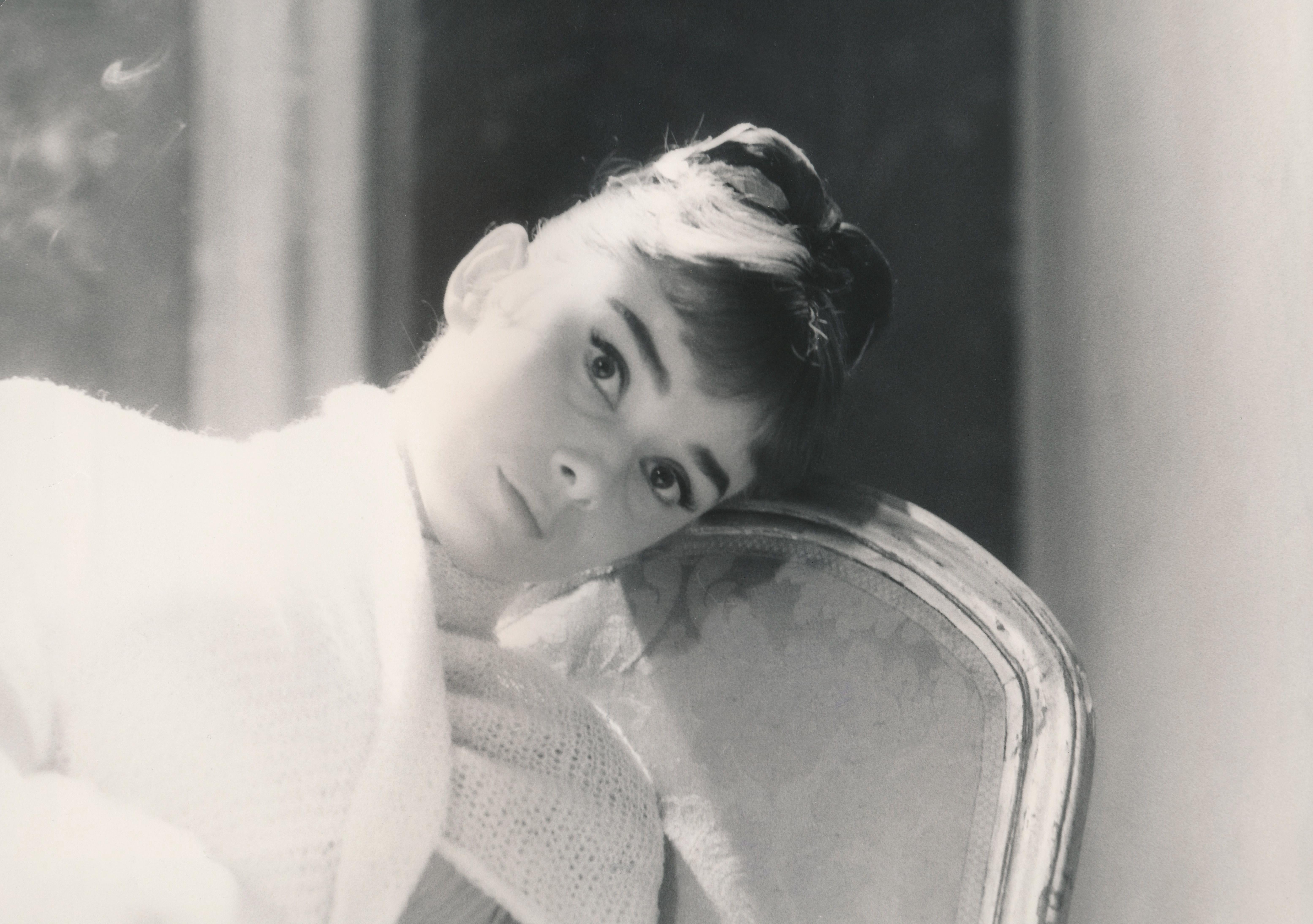 Per-Olow Anderson Black and White Photograph - Audrey Hepburn Windowlit Glamour Shot Fine Art Print