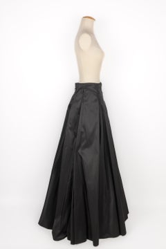 Per Spook Black Silk Maxi Skirt