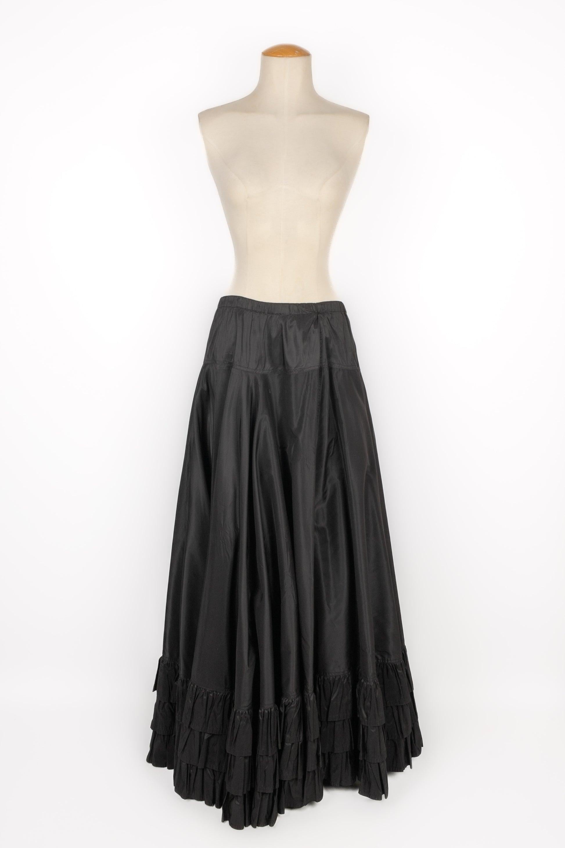 Per Spook Black Silk Maxi Skirt For Sale 2
