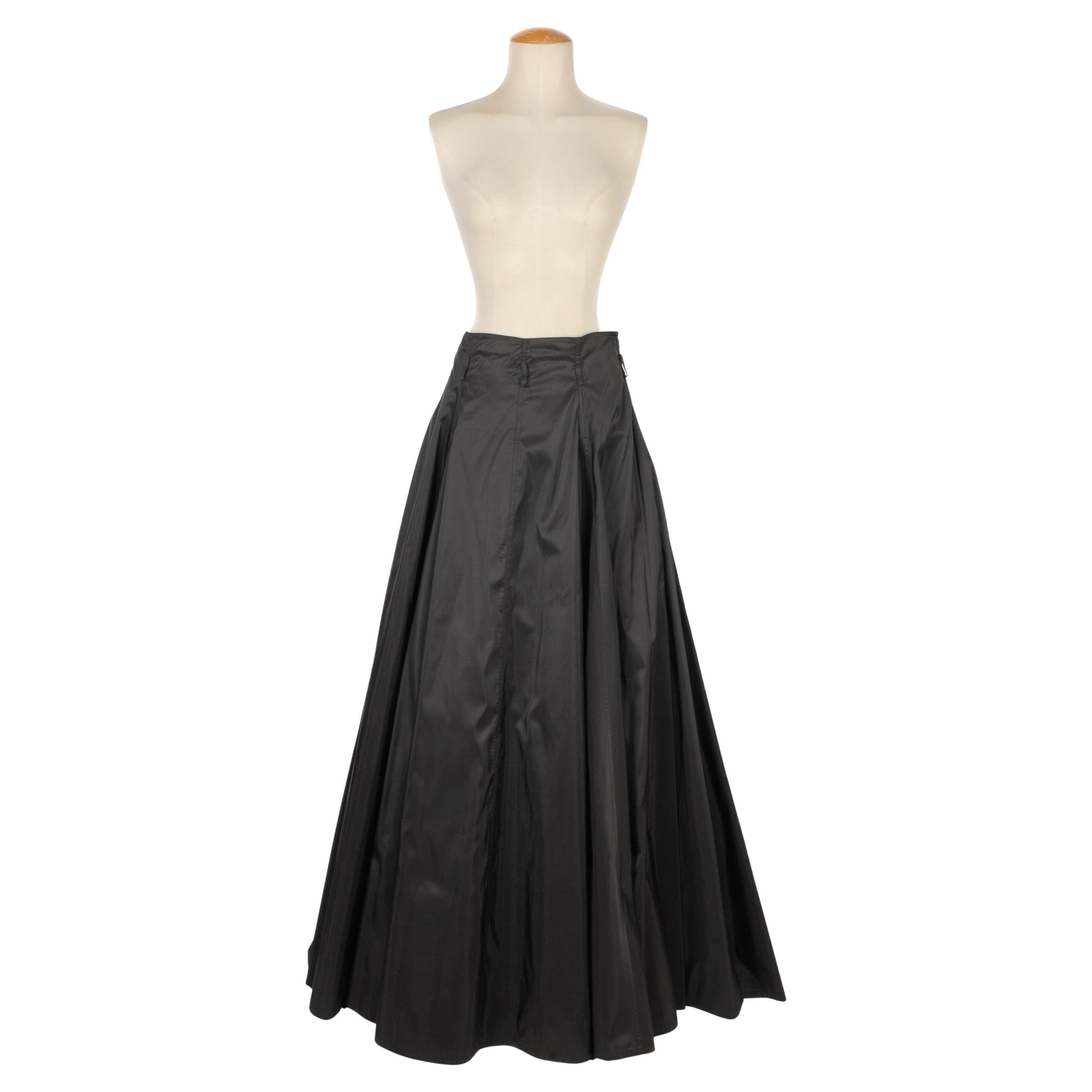 Per Spook Black Silk Maxi Skirt For Sale