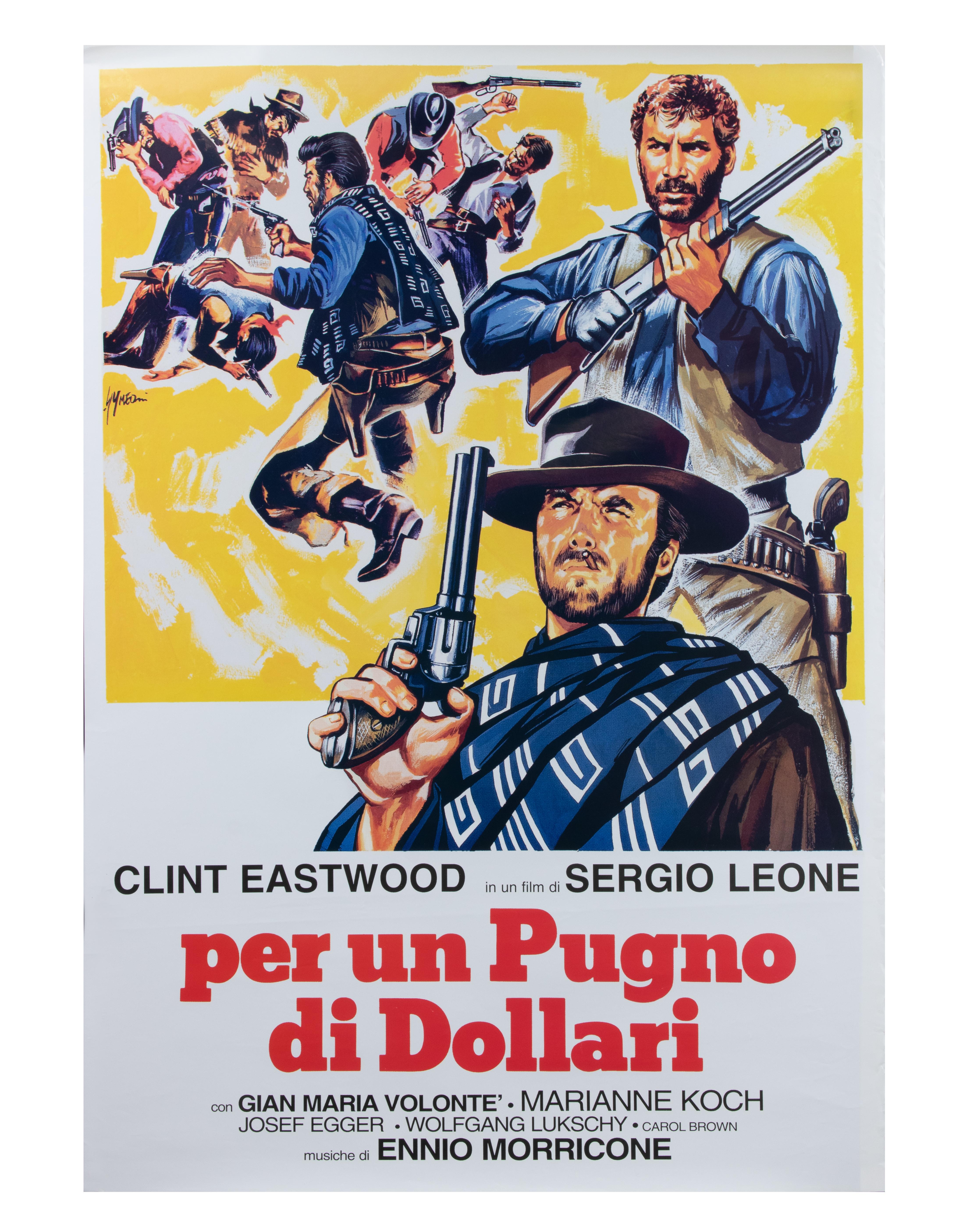 Per un Pugno di Dollari / Une poignée de dollars (1964, Italie/Espagne/Allemagne de l'Ouest) Bon état - En vente à Roma, IT