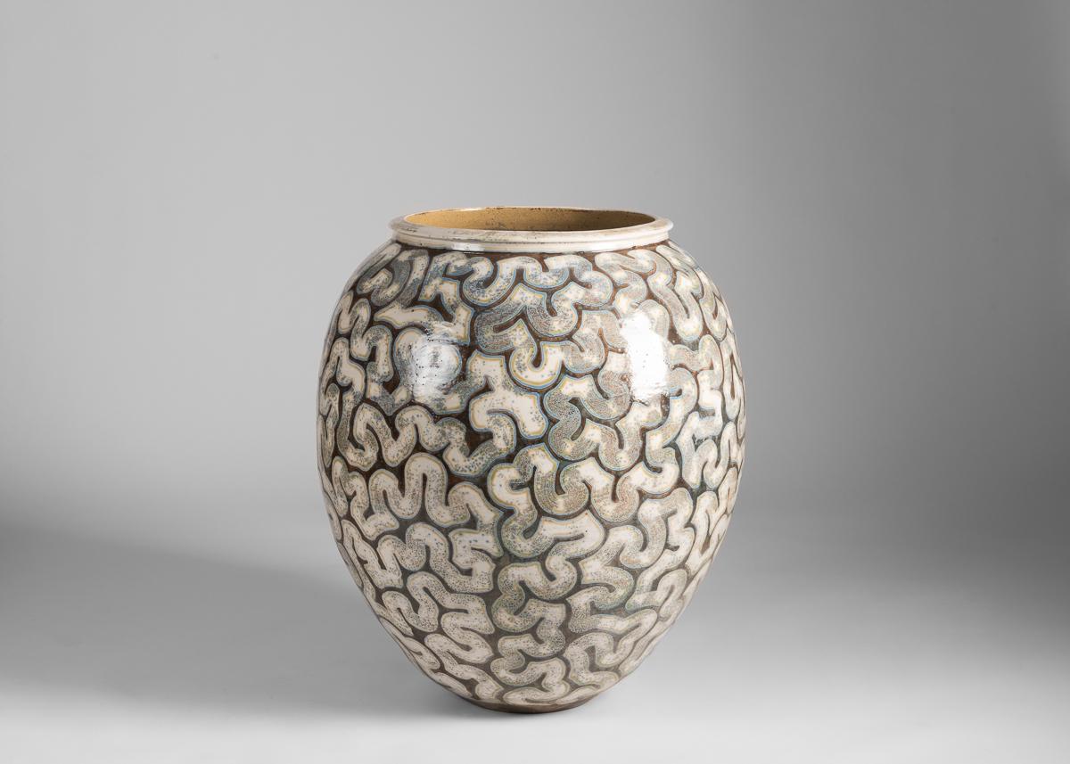 Danish Per Weiss, Contemporary Glazed Stoneware Urn, Denmark, 2013